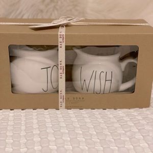 Rae Dunn 'JOY' & 'WISH' Sugar & Creamer Set